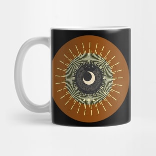 Halloween Cresent Moon, Symbols, Portents, Omens, Signs, and Fortunes - Pumpkin Orange and Black Variation Mug